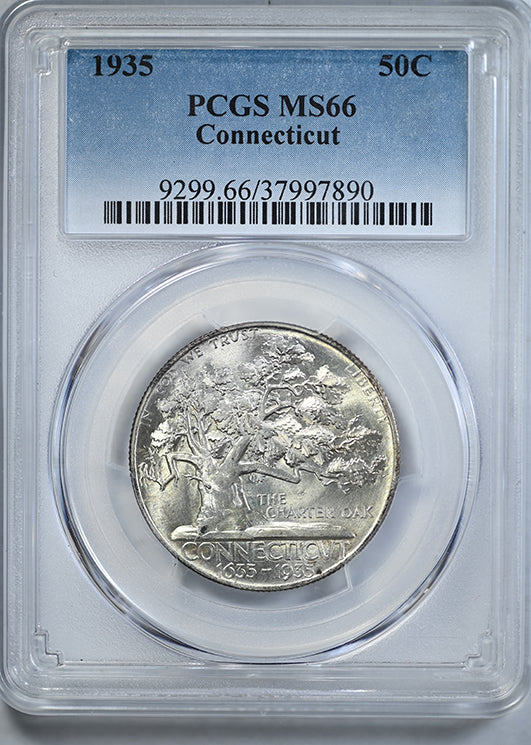 1935 Connecticut Classic Commemorative Half Dollar 50C PCGS MS66