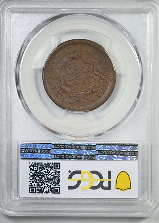 1857 Braided Hair Liberty Head Large Cent 1C PCGS XF40 - Small Date