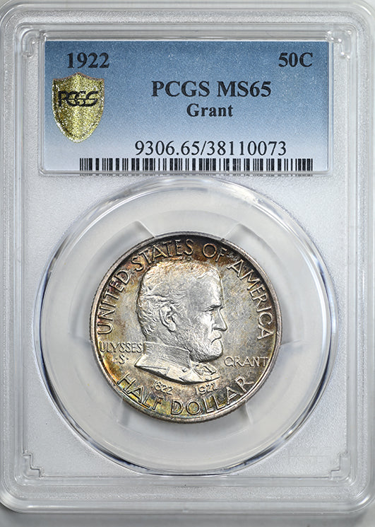 1922 Grant Classic Commemorative Half Dollar 50C PCGS MS65 - TONED!