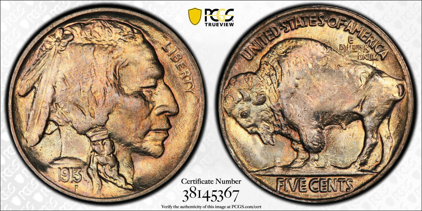 1913 Type 2 Buffalo Nickel 5C PCGS MS66+ CAC