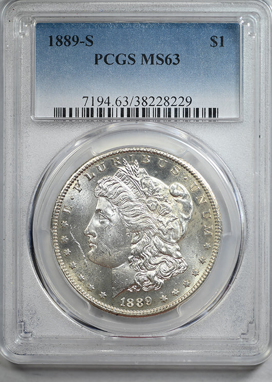 1889-S Morgan Dollar $1 PCGS MS63