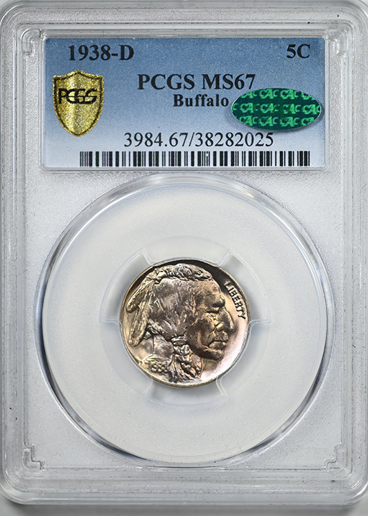 1938-D Buffalo Nickel 5C PCGS MS67 CAC