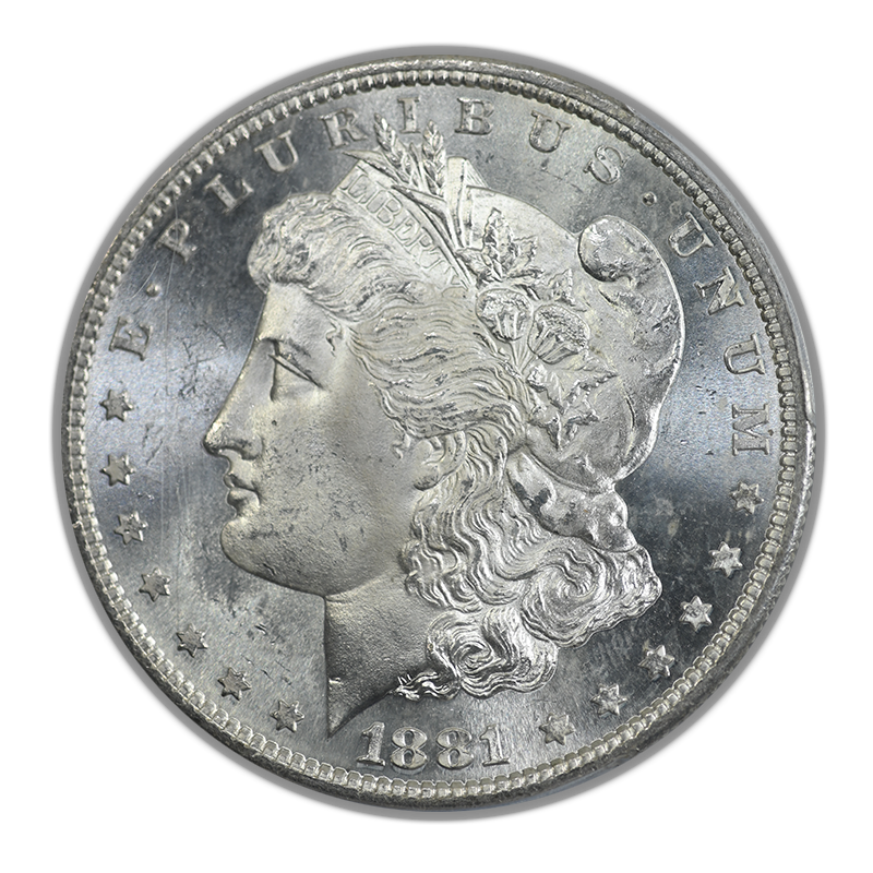 1881-S Morgan Dollar $1 PCGS MS66 - RAINBOW TONED!