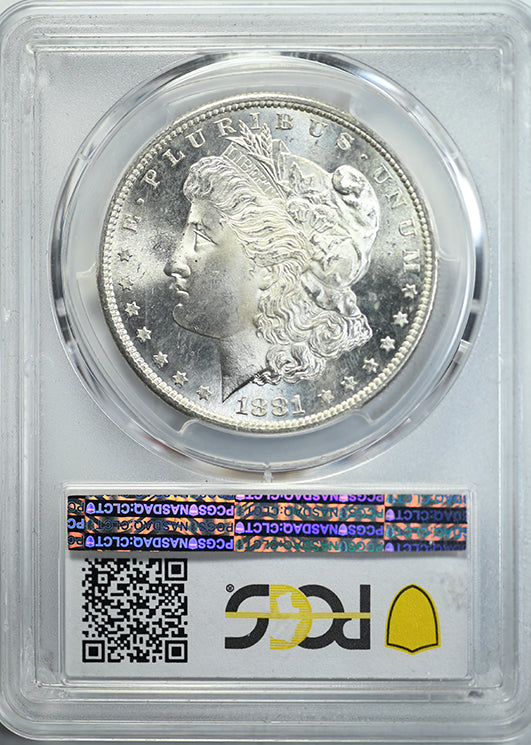 1881-S Morgan Dollar $1 PCGS MS66 - RAINBOW TONED! Reverse Slab