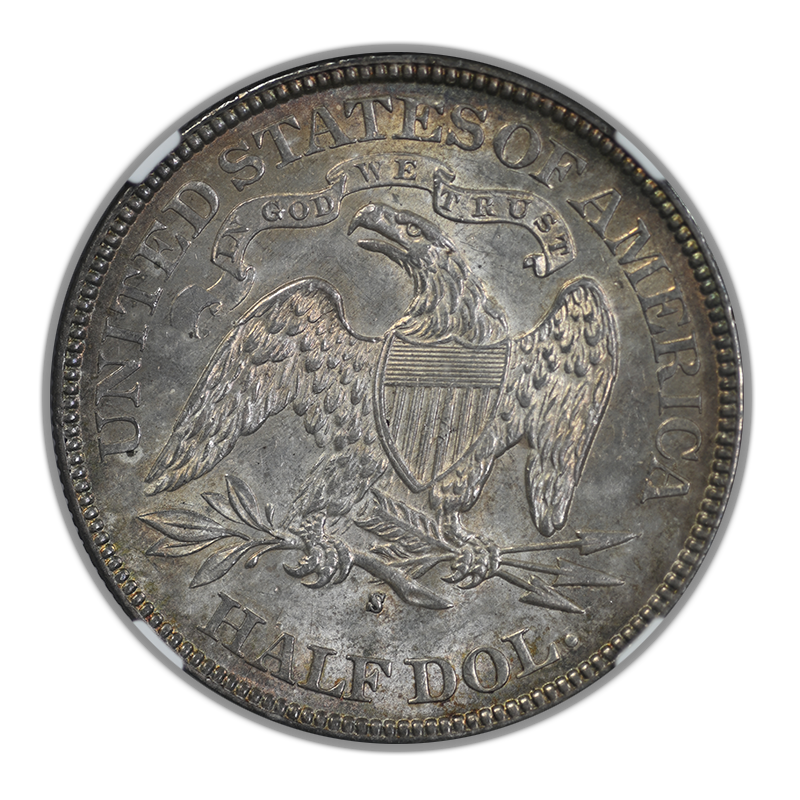 1877-S Liberty Seated Half Dollar 50C NGC MS62 Reverse