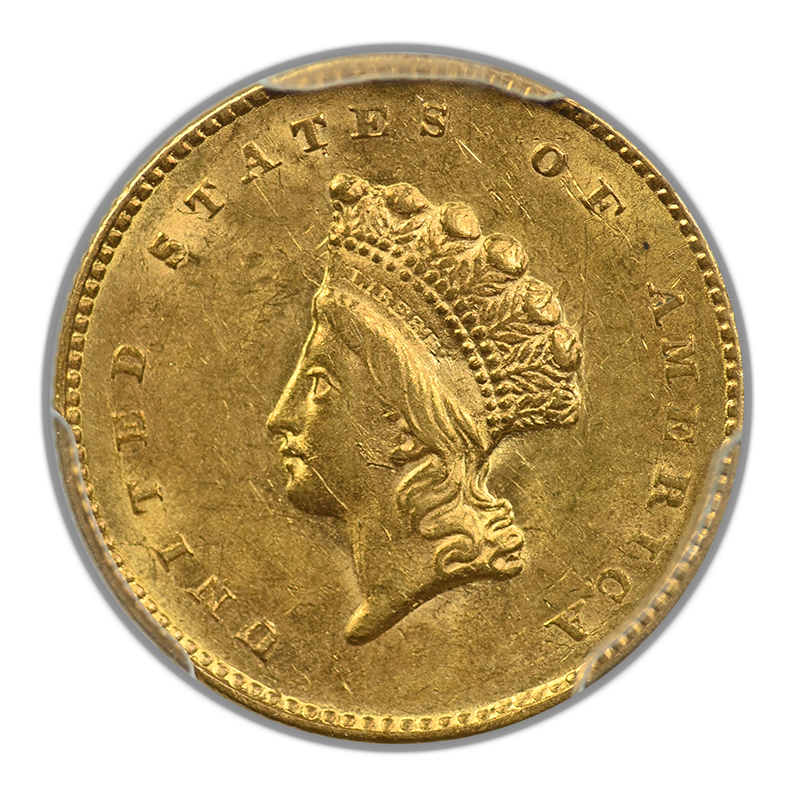 1855 Type 2 Indian Princess Head Gold Dollar G$1 PCGS MS61