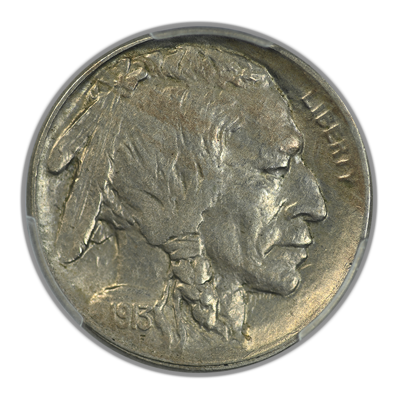 1913-S Type 2 Buffalo Nickel 5C PCGS AU58