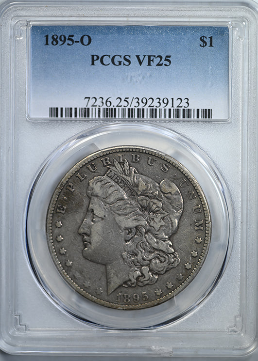 1895-O Morgan Dollar $1 PCGS VF25 Obverse Slab