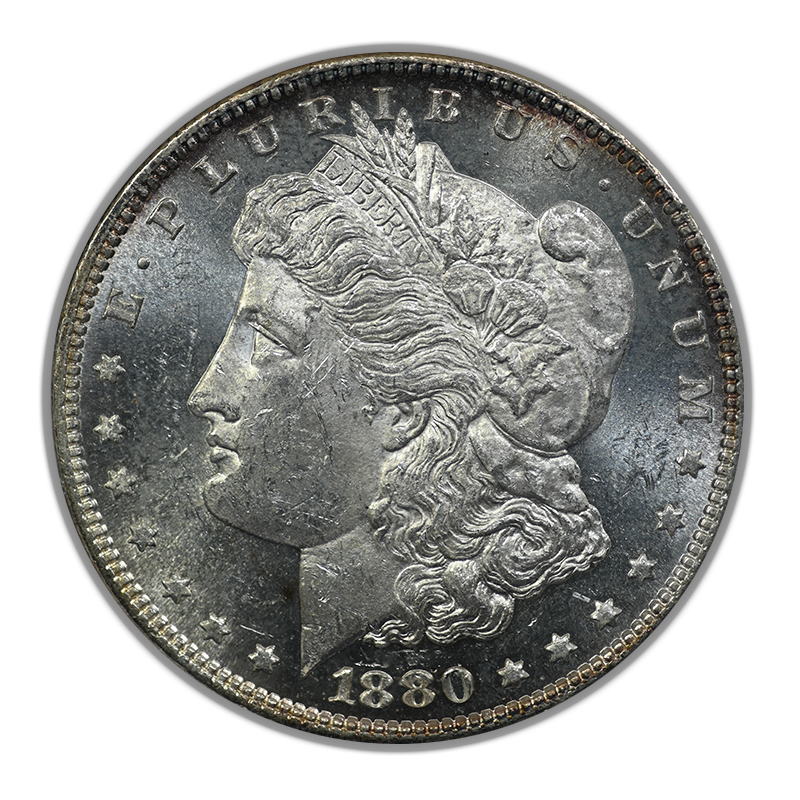 1880/79-O Morgan Dollar $1 ANACS MS62DMPL - TOP 100 VAM-4 - Deep Mirror Prooflike Obverse