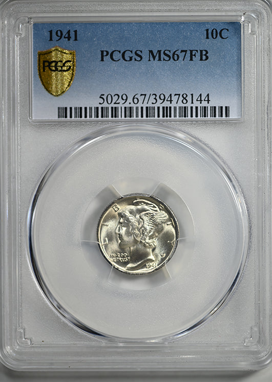 1941 Mercury Dime 10C PCGS MS67FB - Full Bands