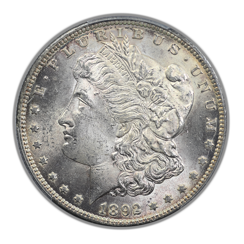 1892-CC Morgan Dollar $1 PCGS MS63 CAC Obverse