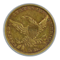 1836 Classic Head Gold Half Eagle $5 ANACS VF30 Reverse