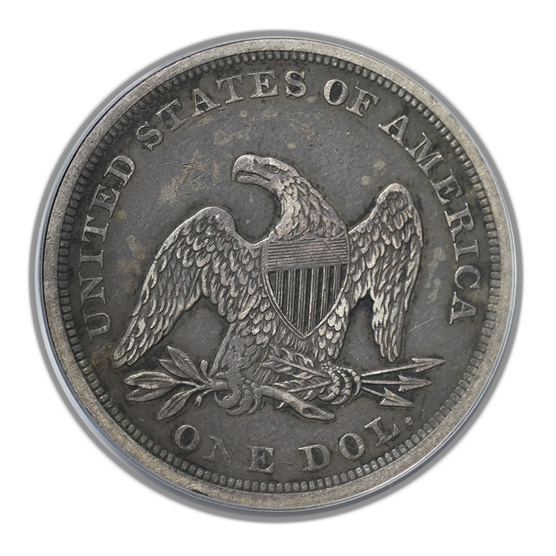 1843 Liberty Seated Dollar $1 PCGS XF40