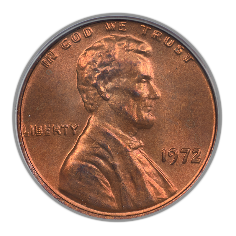 1972 Double Die Obverse Lincoln Memorial Cent 1C PCGS MS65RD DDO