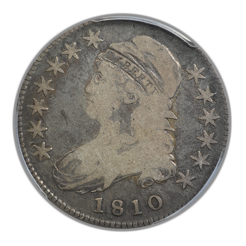 1810 Capped Bust Half Dollar 50C PCGS VG10