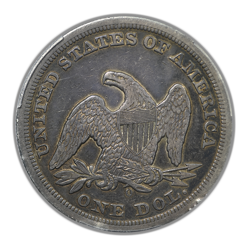 1850-O Liberty Seated Dollar $1 PCGS VF25
