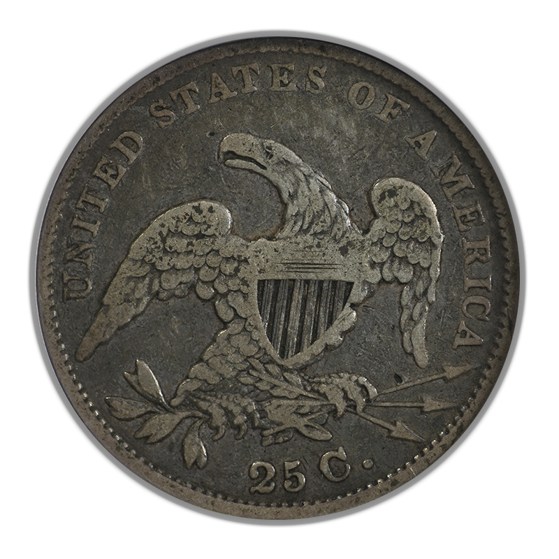 1831 Capped Bust Quarter 25C ANACS Soapbox F12