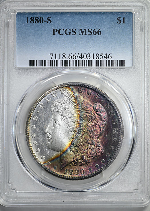 1880-S Morgan Dollar $1 PCGS MS66 - TONED!