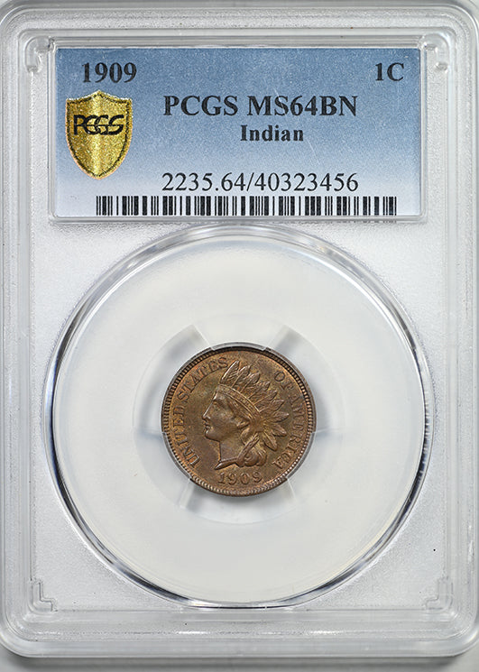 1909 Bronze Indian Head Cent 1C PCGS MS64BN