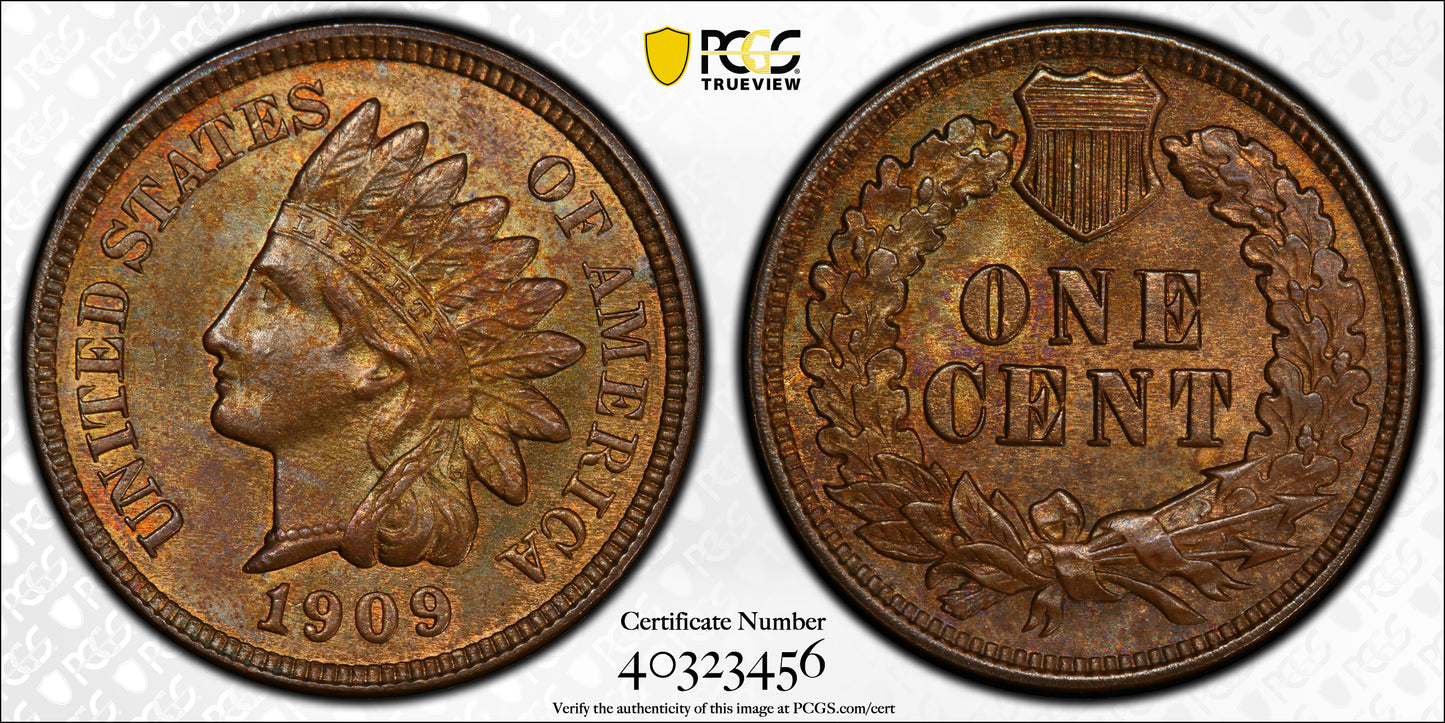 1909 Bronze Indian Head Cent 1C PCGS MS64BN