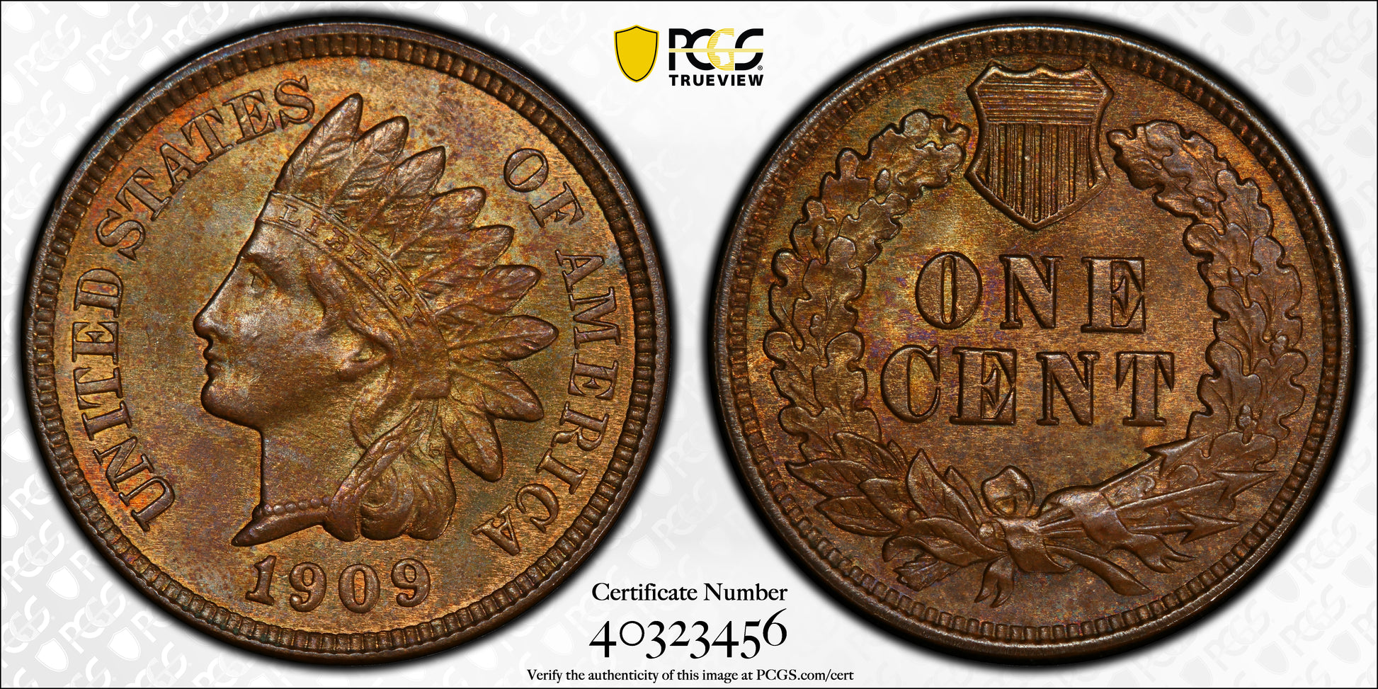 1909 Bronze Indian Head Cent 1C PCGS MS64BN