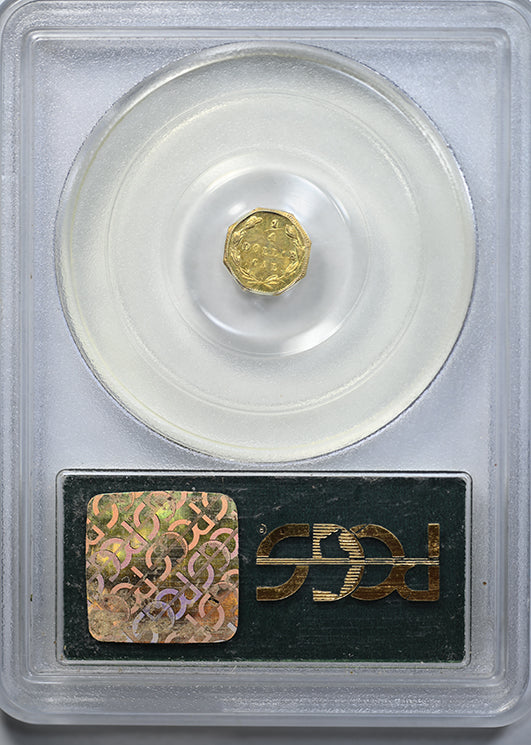 1870 Octagonal California Fractional Gold Liberty Head 1/4 Dollar G25C PCGS MS62 BG-761 OGH