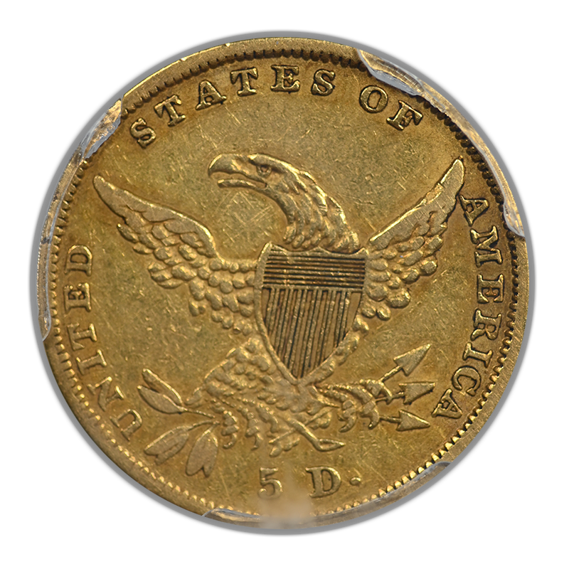 1836 Classic Head Gold Half Eagle $5 PCGS XF40