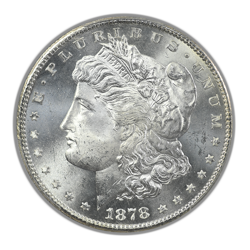 1878-S Morgan Dollar $1 PCGS MS64+ CAC - REVERSE TONED!