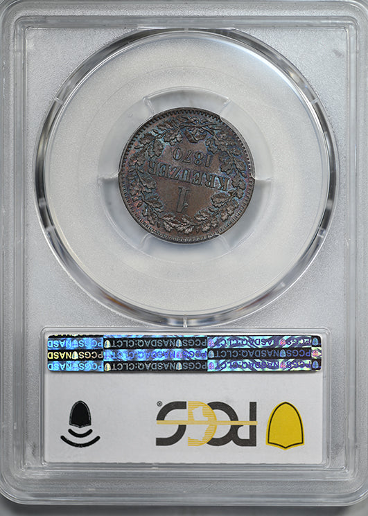 1870 German States Baden Kreuzer PCGS MS65BN - TONED!