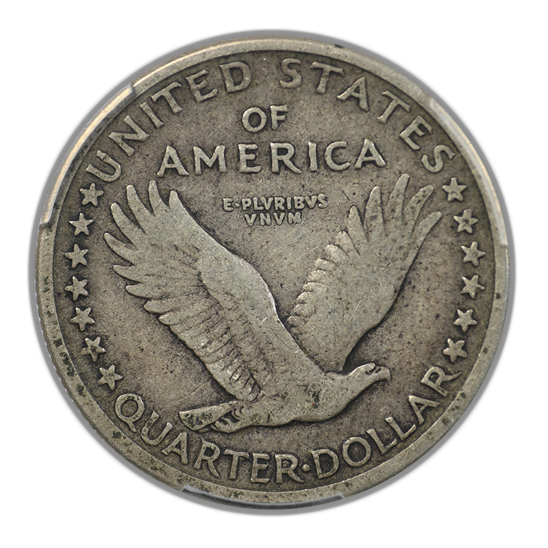 1917-S Type 1 Standing Liberty Quarter 25C PCGS F15 CAC