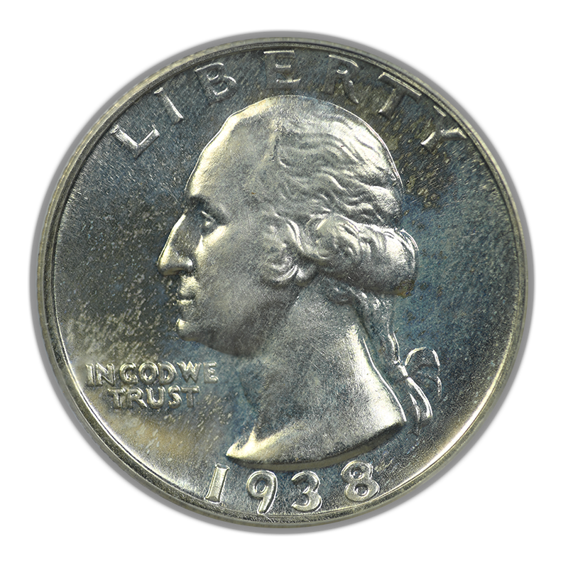 1938 Proof Washington Quarter 25C PCGS PR64 OGH