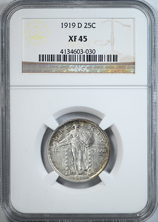 1919-D Standing Liberty Quarter 25C NGC XF45