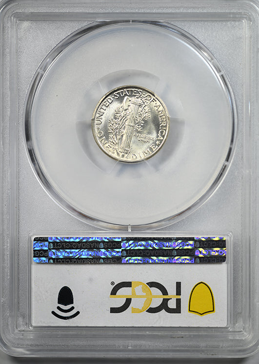 1929-D Mercury Dime 10C PCGS MS64FB CAC - Full Bands