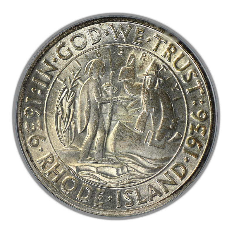 1936 Rhode Island Classic Commemorative Half Dollar 50C PCGS MS65 OGH