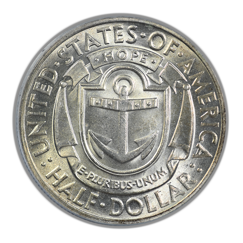 1936 Rhode Island Classic Commemorative Half Dollar 50C PCGS MS65 OGH