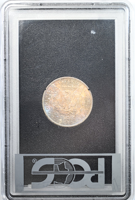 1880-CC GSA Morgan Dollar $1 PCGS MS63 - REVERSE TONING! Reverse Slab