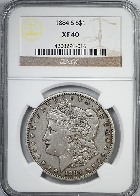 1884-S Morgan Dollar $1 NGC XF40