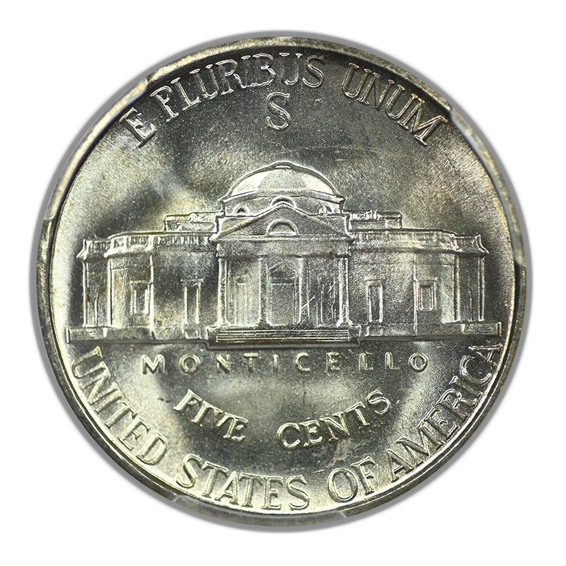 1943-S Jefferson War Nickel 5C PCGS MS66FS - Full Steps