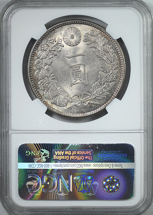 M38 (1905) Japan Silver Yen NGC MS63 - TONED!