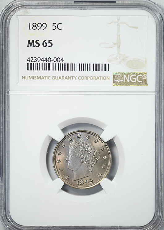 1899 Liberty V-Nickel 5C NGC MS65
