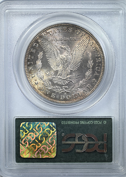 1881-S Morgan Dollar $1 PCGS MS63 Gold CAC OGH Reverse Slab