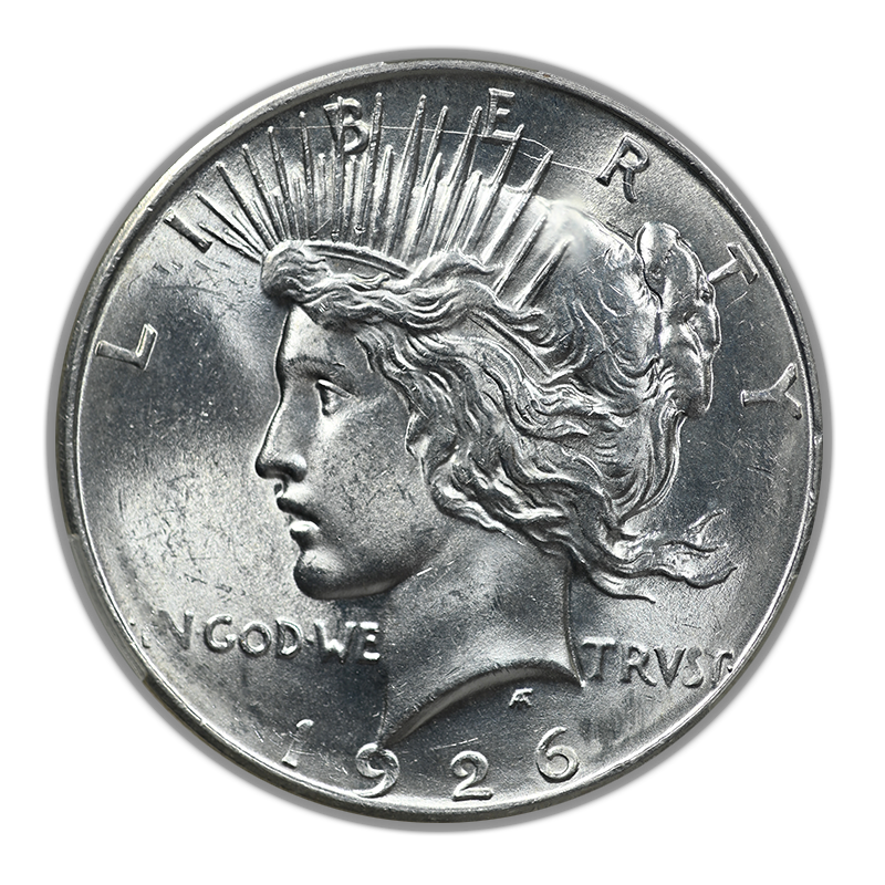 1926-D Peace Dollar $1 CAC MS63