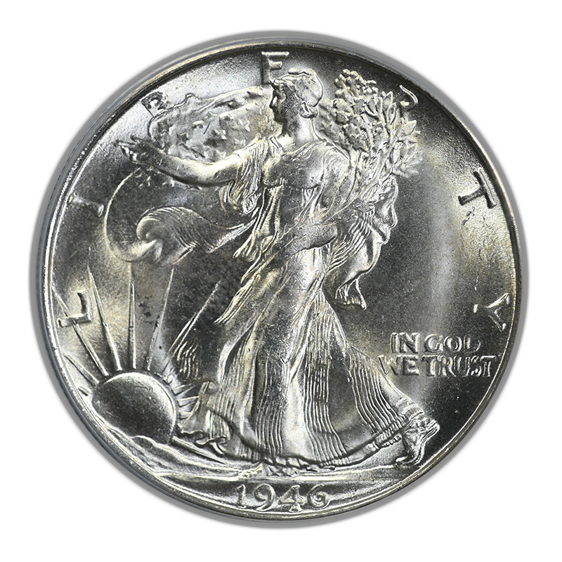 1946-S Walking Liberty Half Dollar 50C PCGS MS65 OGH