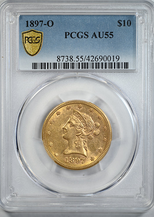 1897-O Liberty Head Gold Eagle $10 PCGS AU55