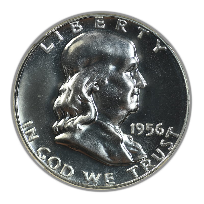 1956 Proof Type 2 Franklin Half Dollar 50C NGC PF69