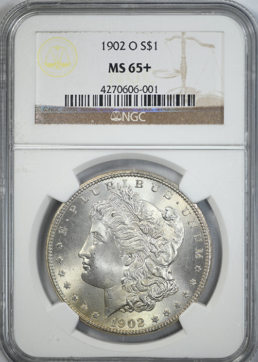 1902-O Morgan Dollar $1 NGC MS65+