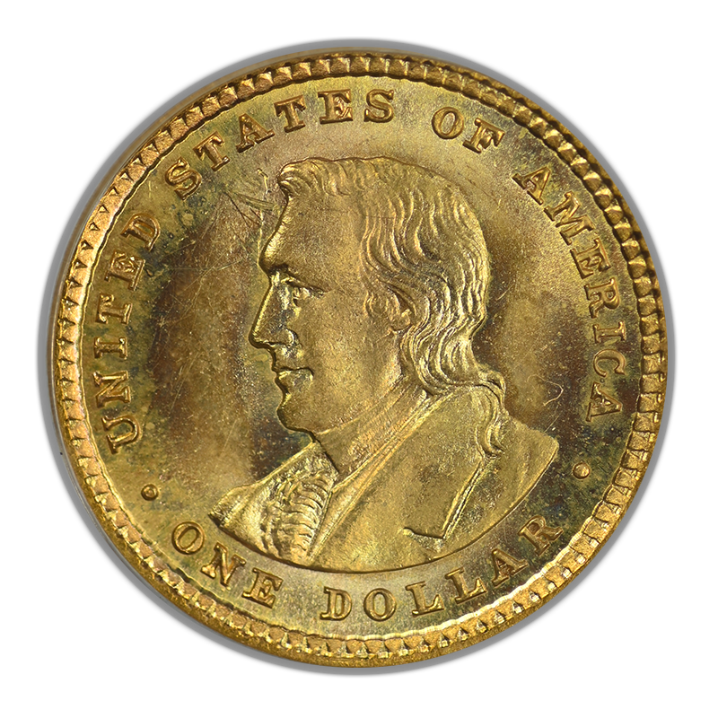 1904 Lewis & Clark Classic Commemorative Gold Dollar G$1 PCGS MS64 OGH Reverse