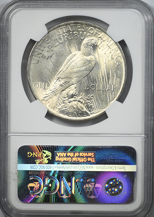 1923 Peace Dollar $1 NGC MS65+ CAC