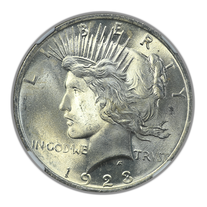 1923 Peace Dollar $1 NGC MS65+ CAC