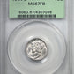 1944-D Mercury Dime 10C PCGS MS67FB OGH - Full Bands